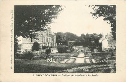 CPA FRANCE 79 " ST Pompain, Château des Moulières, le jardin".