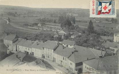 CPA FRANCE 88 "Corcieux, Rue Henri et le cimetière".