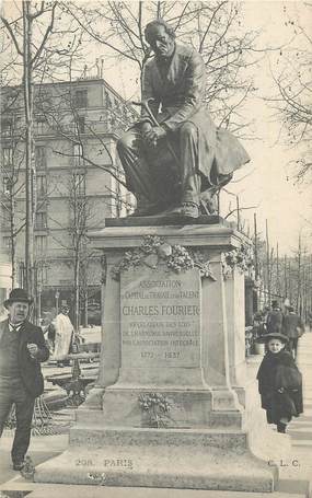 CPA FRANCE 75 " Paris 18ème, Monument Charles Fourier"/ PHILOSOPHE