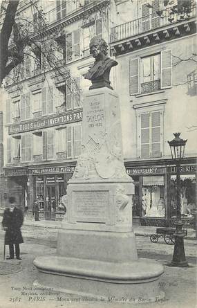 CPA FRANCE 75 " Paris 3ème, Monument à la mémoire du Baron Taylor". / HOMME D'ART