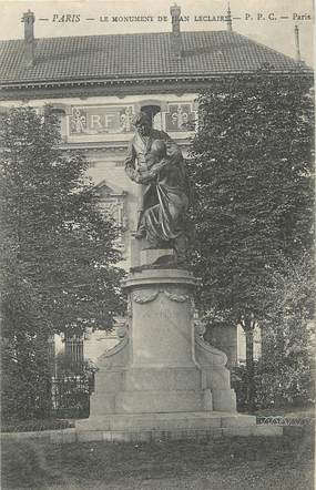 CPA FRANCE 75 " Paris 17ème, Monument de Jean Leclaire". / AUTODIDACTE