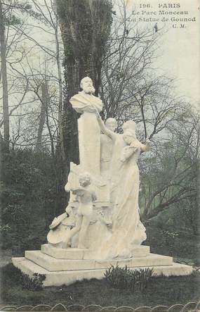 CPA FRANCE 75 " Paris 8ème, Le Parc Montceau, La Statue de Gournod". / COMPOSITEUR