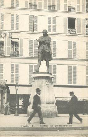 CPA FRANCE 75 " Paris 4ème, Statue de Beaumarchais". / ECRIVAIN