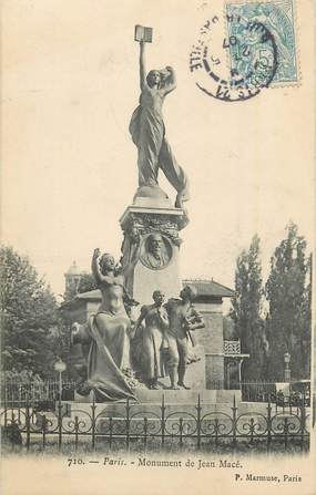 CPA FRANCE 75 " Paris 19ème, Monument Jean Macé". / ENSEIGNANT HOMME POLITIQUE