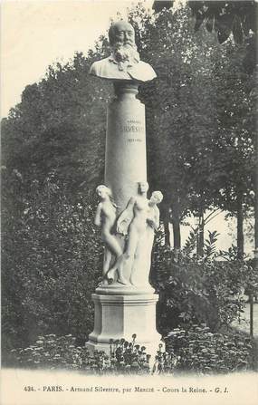 CPA FRANCE 75 " Paris 8ème, Monument Armand Silvestre". / ECRIVAIN