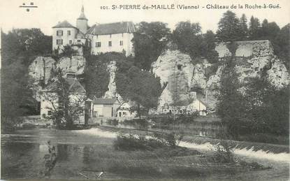 CPA FRANCE 86 "Saint Pierre de Maillé, Château de la Roche à Gué".