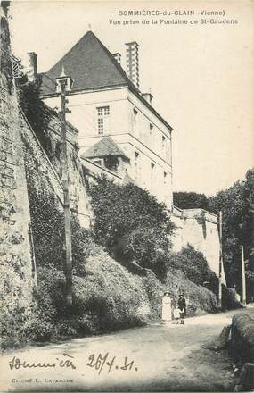 CPA FRANCE 86 "Sommières du Clain, Vue prise de la fontaine de St Gaudens".