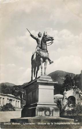 CPA COLOMBIE " Bogota, statue de S. Bolivar"