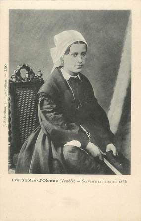 CPA FRANCE 85 "Les Sables d'Olonne, Servante Sablaise en 1866". / FOLKLORE