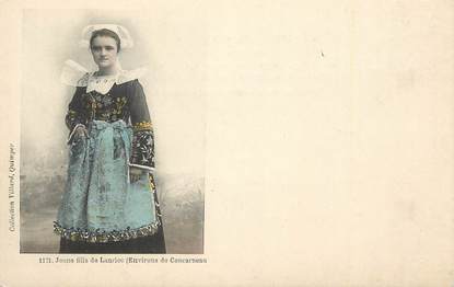 CPA FRANCE 29 "Lanriac, Environs de Concarneau, Jeune fille". FOLKLORE