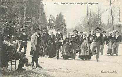 CPA FRANCE 29 "Langonnet, L'Abbaye, noce en danse". / FOLKLORE