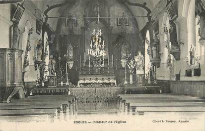 CPA FRANCE 76 " Escles, Intérieur de l'église".