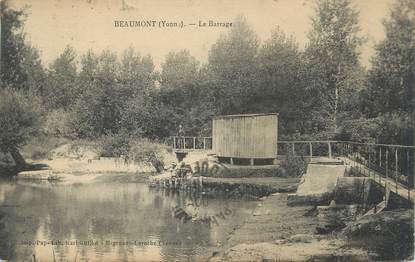 CPA FRANCE 89 " Beaumont, Le barrage".