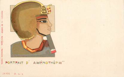 CPA EGYPTE "Portrait d'Aménothèp III"