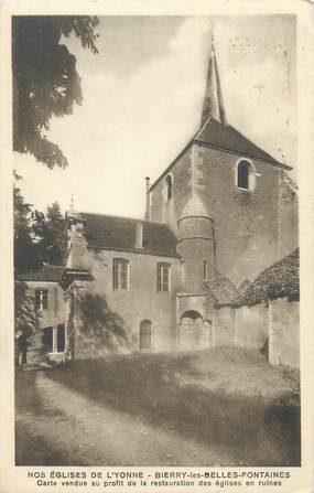 CPA FRANCE 89 " Bierry les Belles Fontaines, L'église".