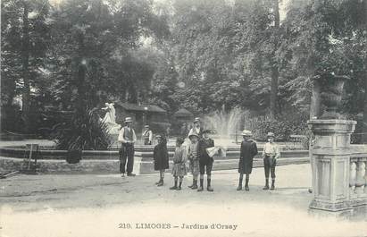 CPA FRANCE 87 " Limoges, Jardins d'Orsay".