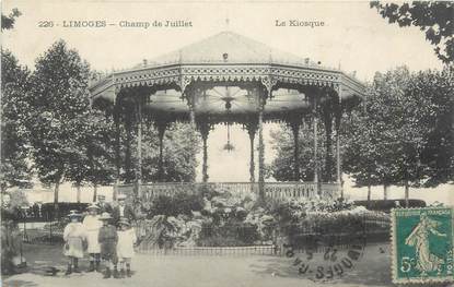CPA FRANCE 87 " Limoges, Champ de Juillet, le kiosque".