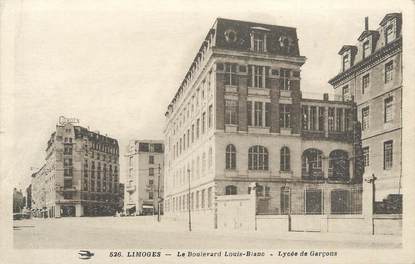 CPA FRANCE 87 " Limoges, Le Boulevard Louis Blanc, lycée de garçons".