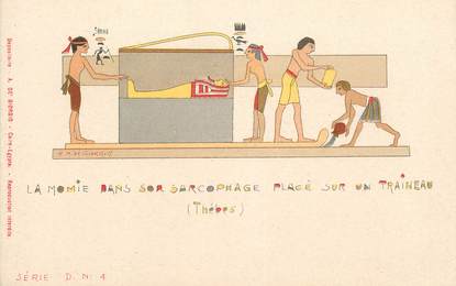 CPA EGYPTE "la Momie dans son sarcophage"