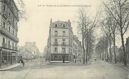 CPA FRANCE 35 " Rennes, Boulevard de la Liberté et rue Poullain Dupare".