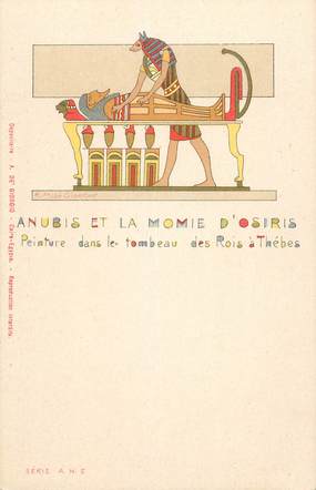 CPA EGYPTE "Anubis et la momie d'Osiris"