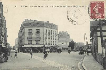 CPA FRANCE 92 " Besson, Place de la gare".
