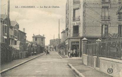 CPA FRANCE 92 " Colombes, La rue de Chatou".