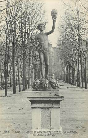 CPA FRANCE 75 "Paris 6ème, Le monument de l'Homme aux masque dans le Jardin du Luxembourg".