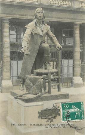 CPA FRANCE 75 "Paris14ème, Statue de Camille Desmoulins' au Palais Royal". / JOURNALISTE ET REVOLUTIONNAIRE
