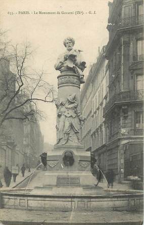 CPA FRANCE 75 "Paris 9ème, Le monument de Gavarni". / DESSINATEUR