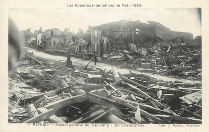 CPA FRANCE 82 Reyniès, La grande rue, Les grandes inondations du midi 1930 ".