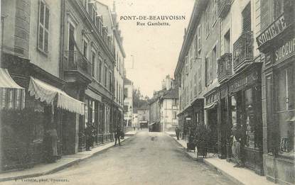CPA FRANCE 73 " Pont de Beauvoisin,, rue Gambetta".