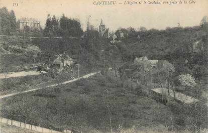 CPA FRANCE 76 " Candeleu, L'église et le château".