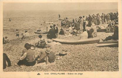 CPA FRANCE 76 " Criel Plage, Scène de plage".