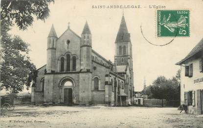 CPA FRANCE 38 "St André le Gaz, L'église".