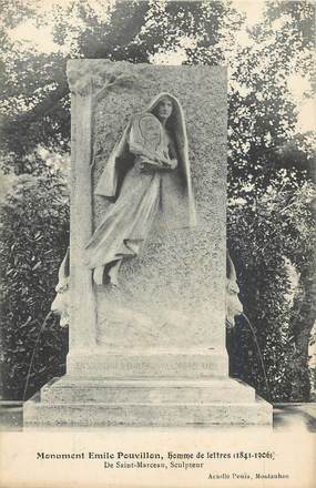 CPA FRANCE 82 "Montauban, Monument Emile Pouvillon". / HOMME DE LETTRES
