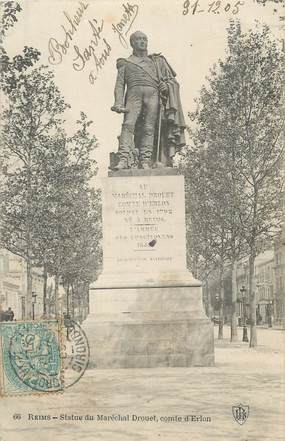 CPA FRANCE 51 " Reims, Statue du Maréchal Drouet".