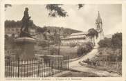 07 Ardeche CPA FRANCE 07 "St Pierre de Colombier, L'église et le monument aux morts'.