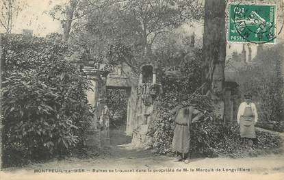 CPA FRANCE 59 " Montreuil sur Mer, Les ruines dans la propriété de M. de Longvilliers".