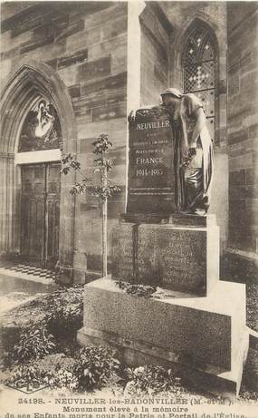 CPA FRANCE 54 "Neuviller les Badonviller, Monument aux morts".