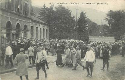 CPA FRANCE 68 " Moosch, La Mairie le 14 juillet 1915".