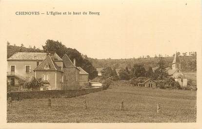 CPA FRANCE 71 " Chenoves, L'église et le haut du bourg".