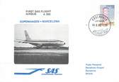 1 Er Vol LETTRE 1 ER VOL / SCANDINAVIE "Copenhague / Barcelone, 30 septembre 1980"