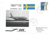 1 Er Vol LETTRE 1 ER VOL / SCANDINAVIE "Göteborg / Oslo, 21 décembre 1980"