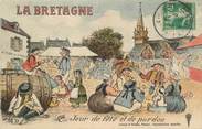 29 Finistere CPA FRANCE 29 " Bretagne, Jour de fête et de pardon". / FOLKLORE