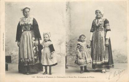 CPA FRANCE 29 "Châteaulin et St Nic, Enfants et femmes , costumes de fêtes". / FOLKLORE