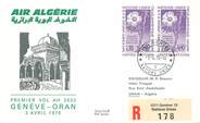 1 Er Vol LETTRE 1 ER VOL / ONU "Genève / Oran, 3 avril 1976"