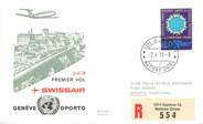 1 Er Vol LETTRE 1 ER VOL / ONU "Genève / Oporto, 2 avril 1978"