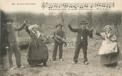 CPA FRANCE 63 "En Auvergne, Des danseurs". / FOLKLORE