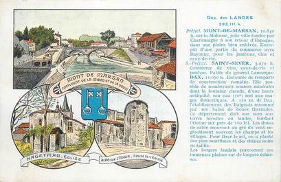 CPA FRANCE 40 " Mont de Marsan, Aire sur l'Adour, Hagetmau, Vues".